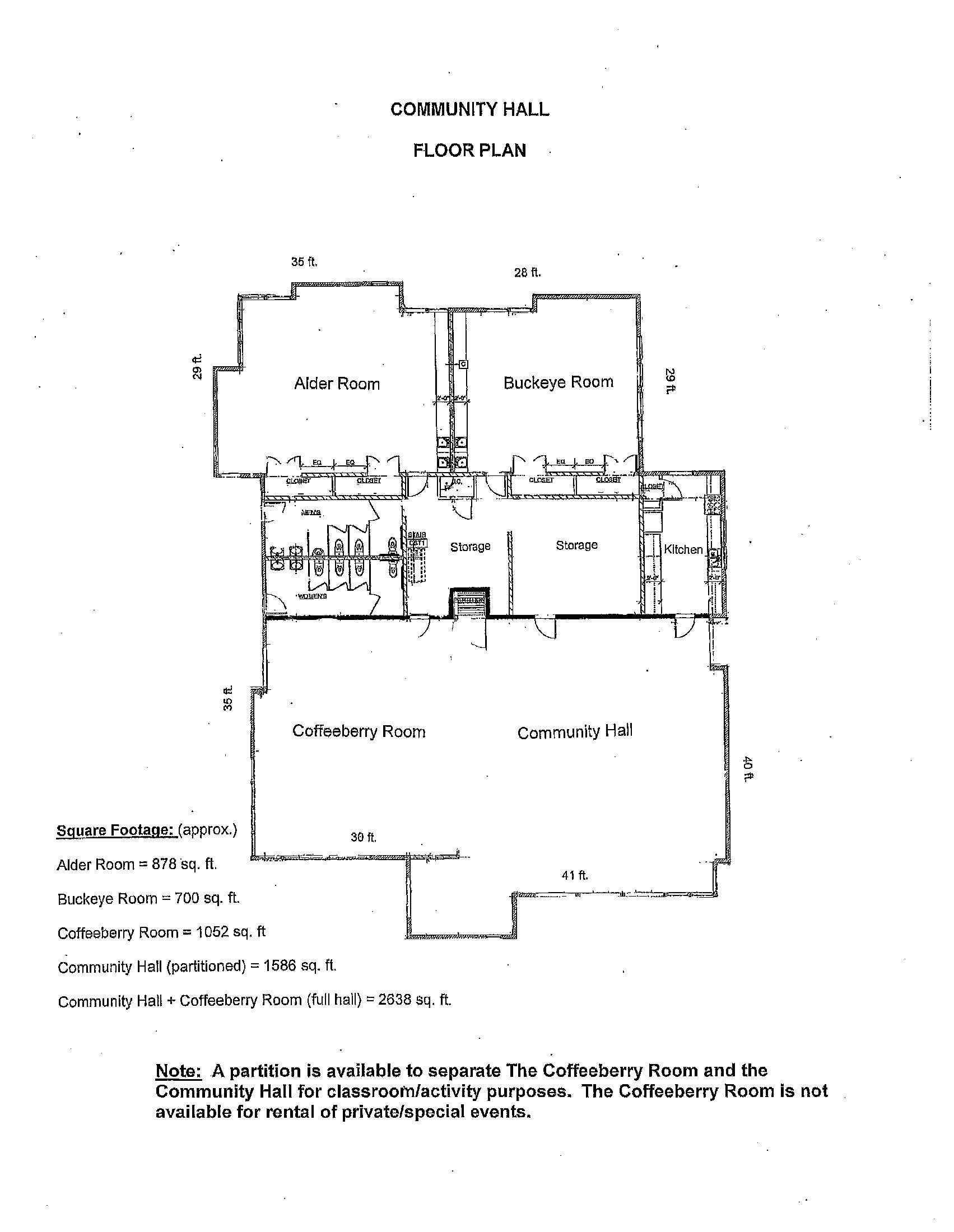 Community Hall Floor Plan