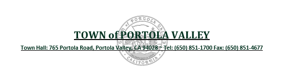 Town of Portola Valley Letterhead